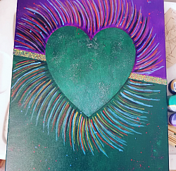 Heart Wooden Carve out l Acrylic Backing